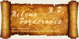 Milena Pozderović vizit kartica
